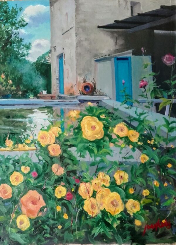 Safareig amb flors